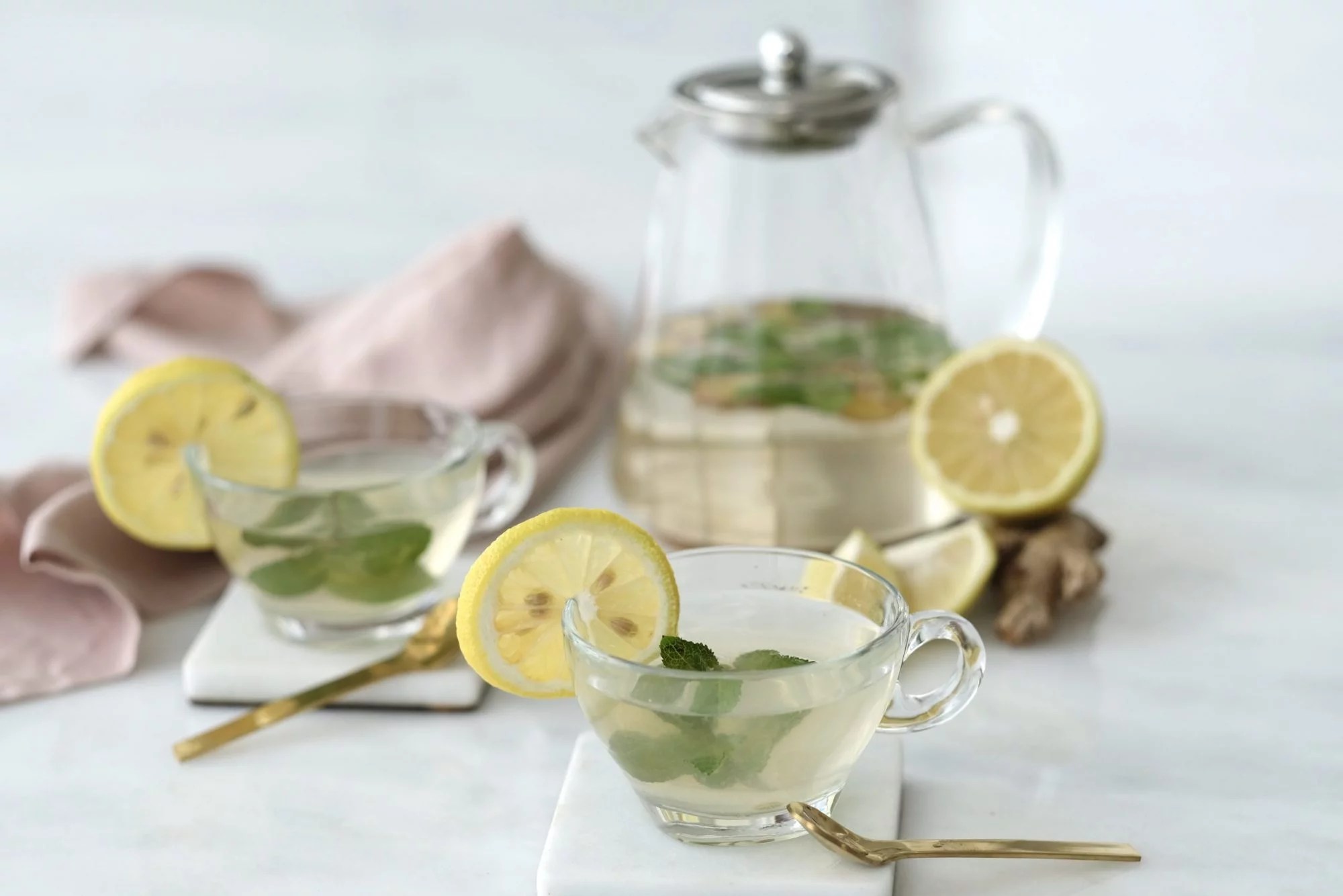 Lemon Ginger Mint Tea for AcneProne Skin Glow by Marlowe