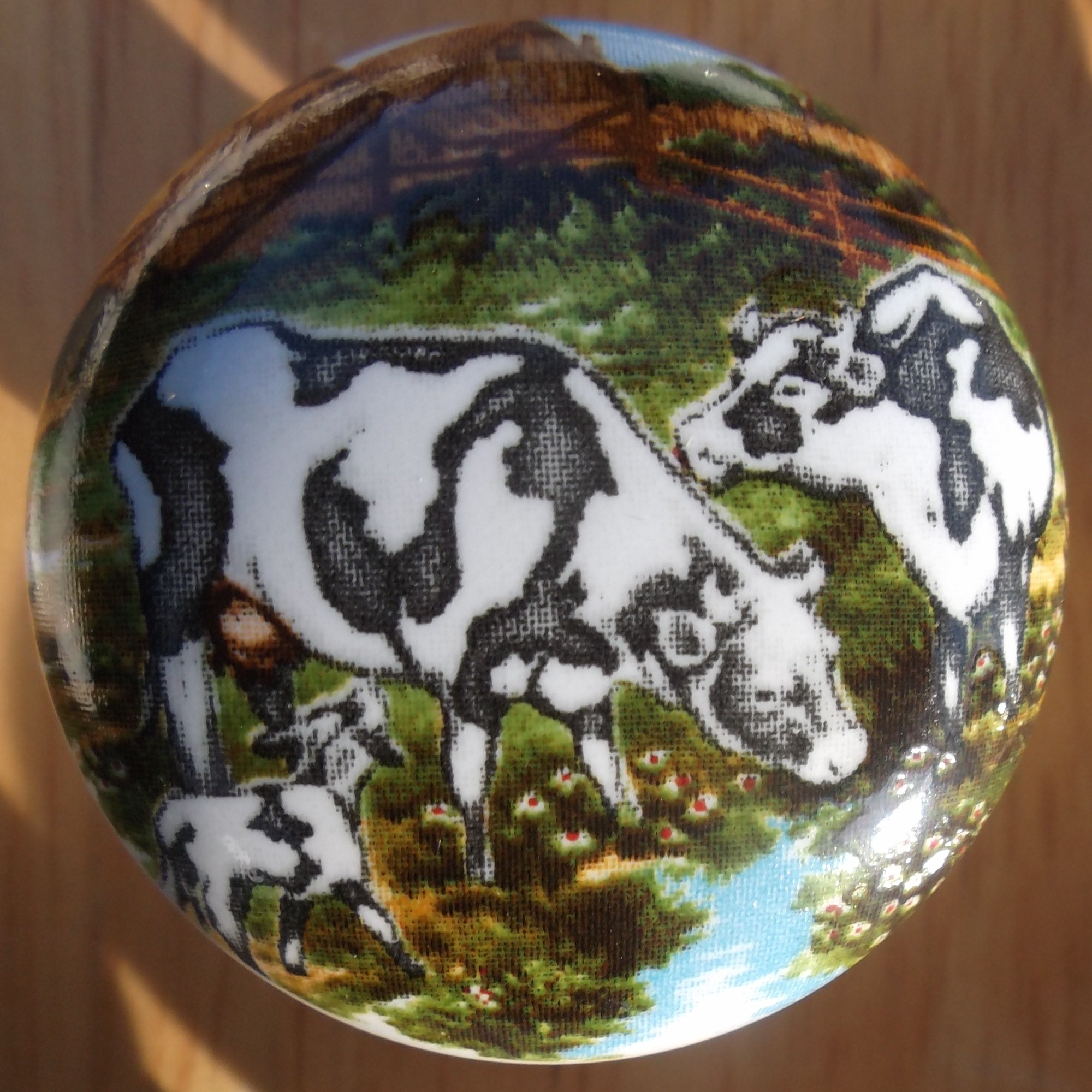 Inexpensive Ceramic Knobs with cows Kitchen hardware Drawer