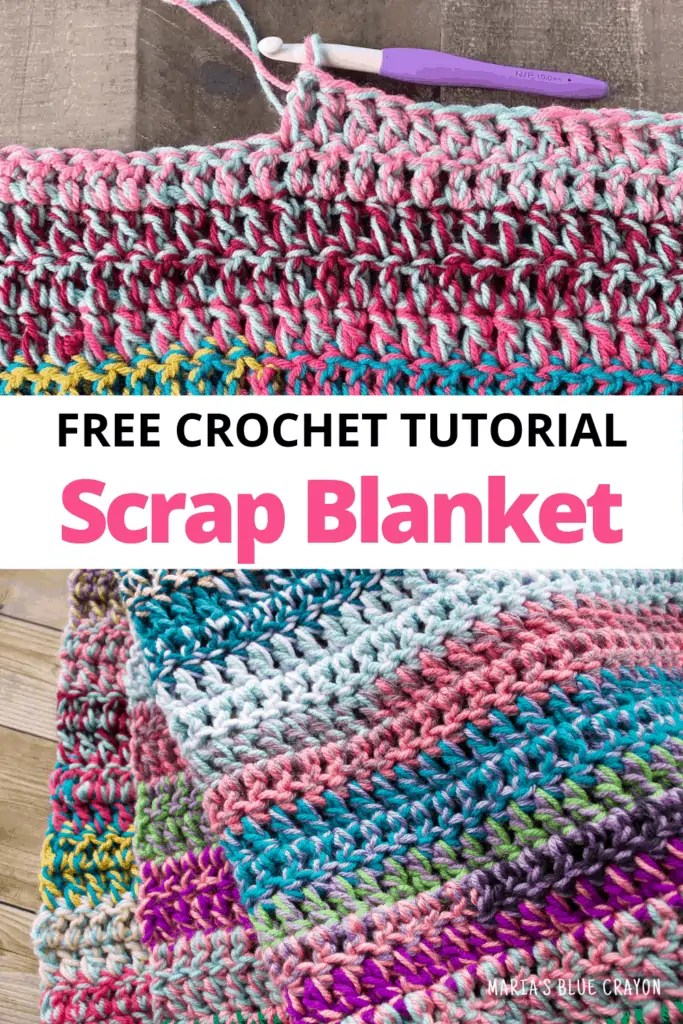 Quick and Easy Crochet Scrap Blanket Maria's Blue Crayon