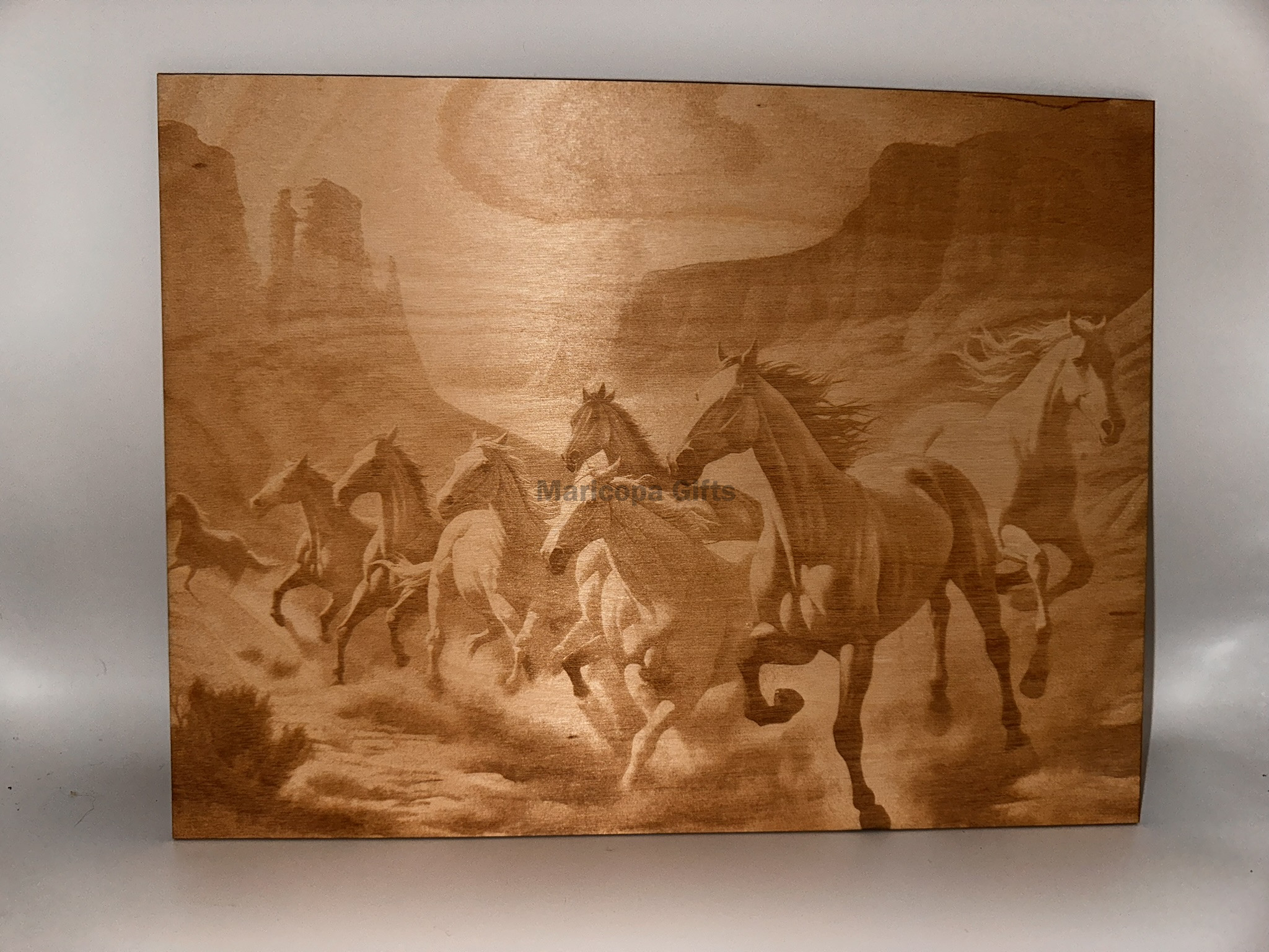 Laser engraved horses Maricopa Gifts