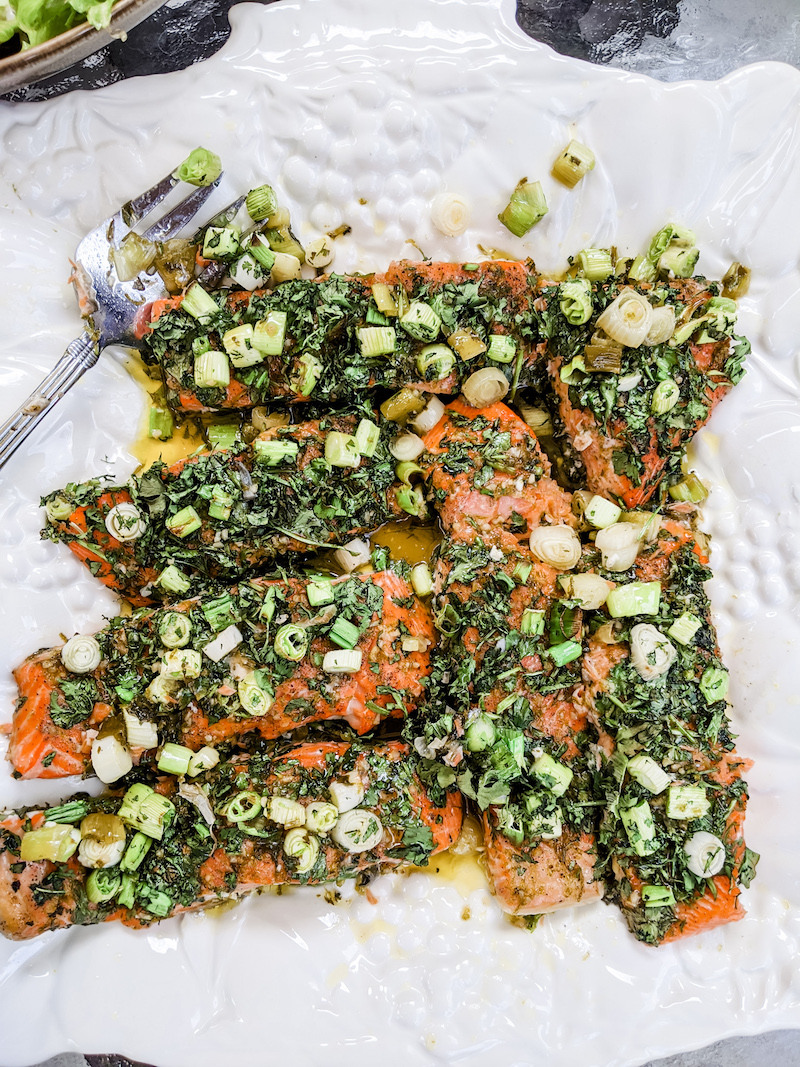 Family Recipes Oven Roasted Herb Salmon Marie Bostwick