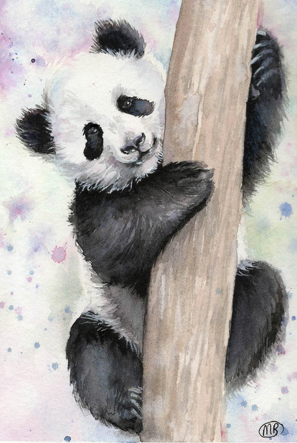 Watercolor Painting Panda