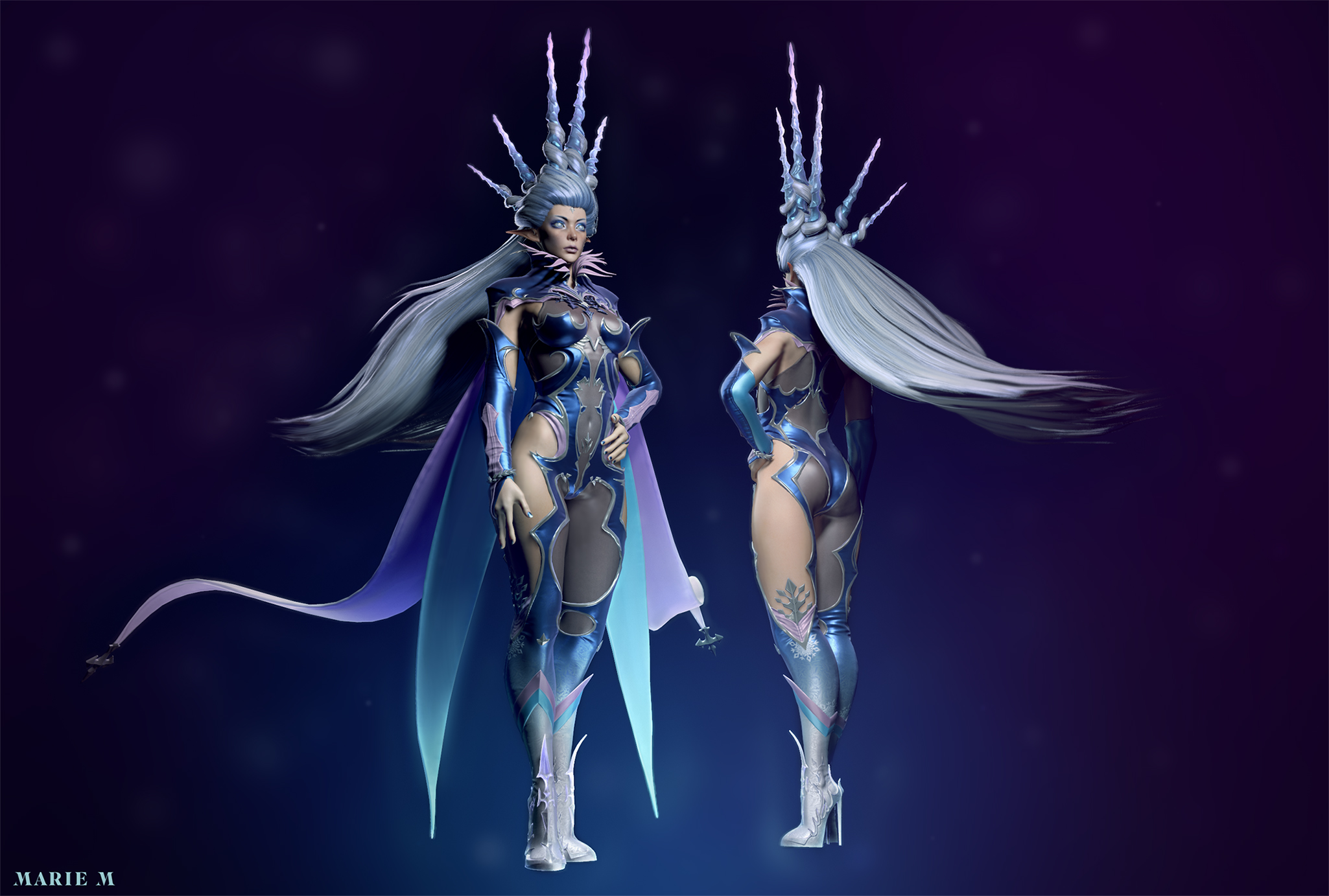Shiva Final Fantasy XIV 3d Fan art — MarieM Pepin's Portfolio