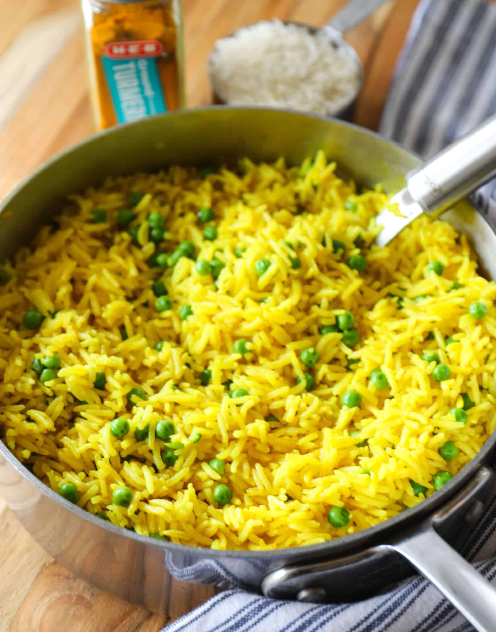 Turmeric Rice with Peas Marie Saba