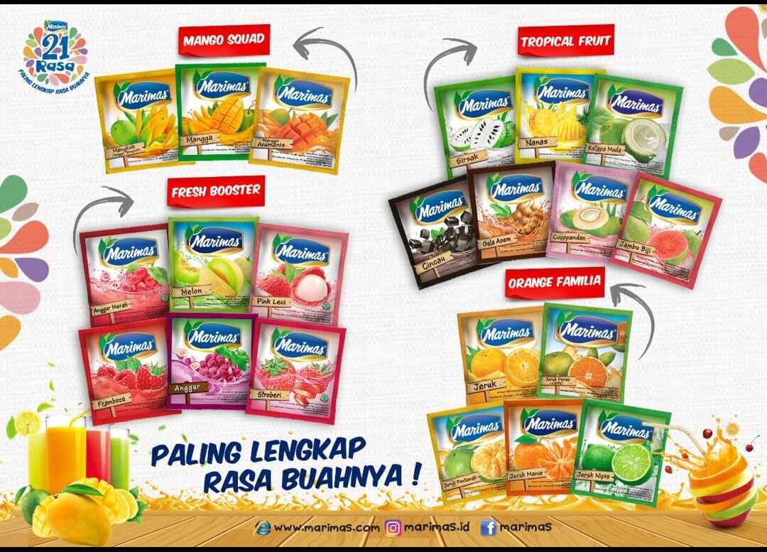 Marimas 21 Rasa : Paling Lengkap Rasa Buahnya - Marimas Ecobricks