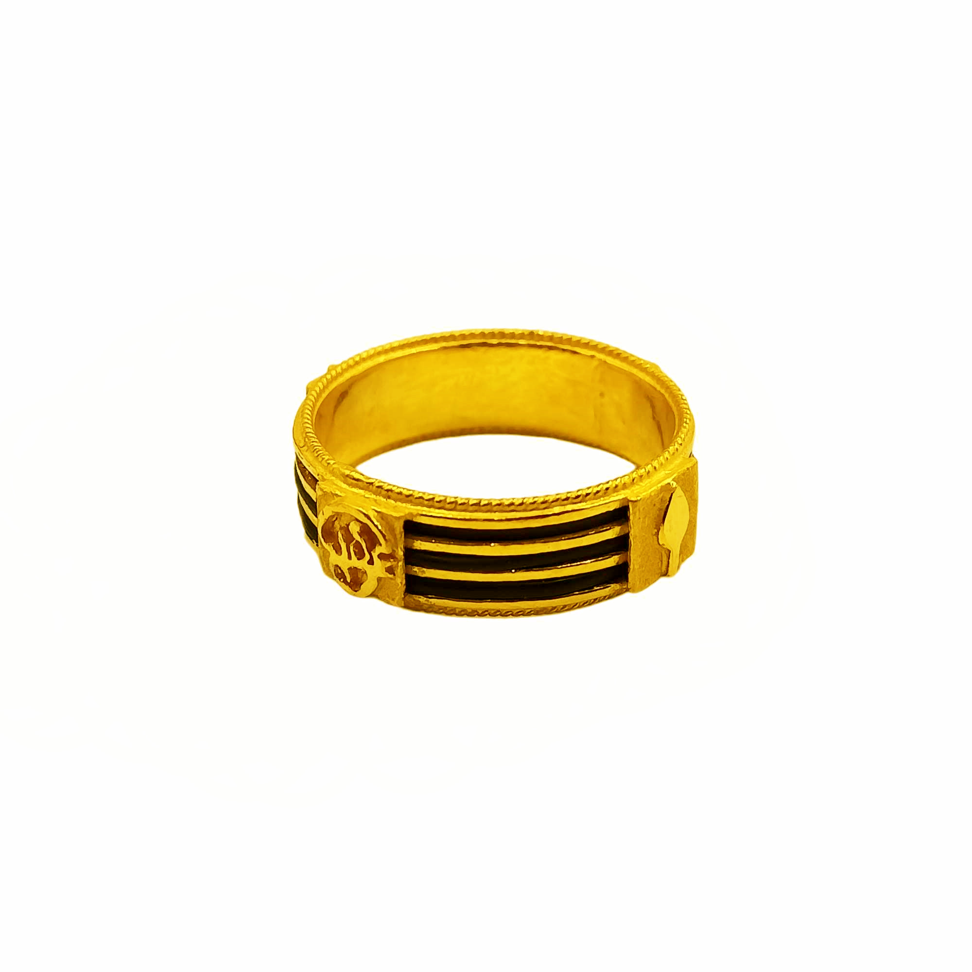 916 GOLD 3 LAYER ELEPHANT HAIR RING Marina Goldsmith