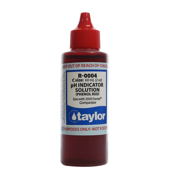 Taylor R0004C pH Indicator Solution (Phenol Red2000 Series) 60 ML/2 OZ