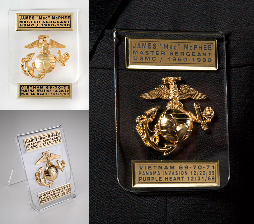 Personalized Marine Pocket Crests