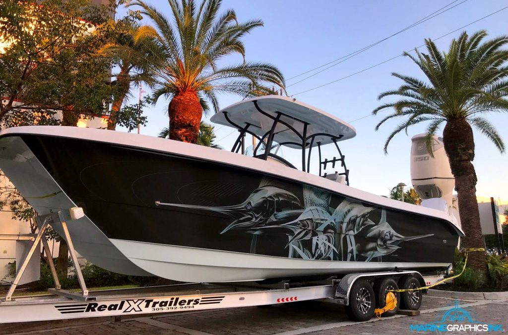 Boat wraps in Florida Marine Graphics Ink