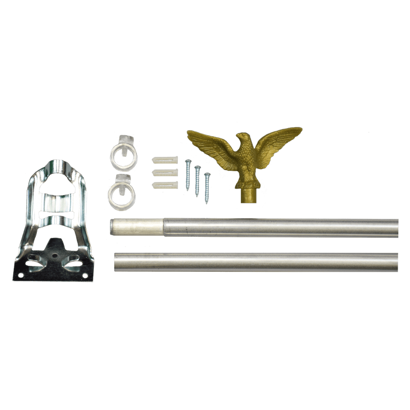 6' Aluminum Flag Pole Kit with Eagle Finial The Marine Shop