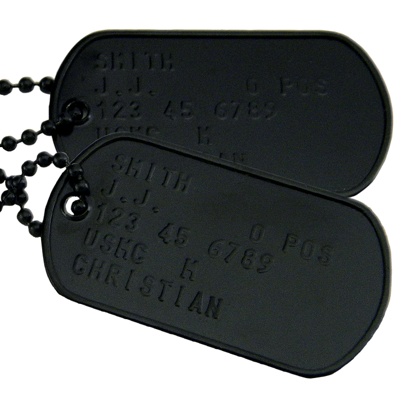 Black Dog Tag Set The Marine Shop