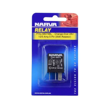 NARVA 24V 10/5A 5PIN C/OVER MICRO RELAY INC RESISTOR (1) | Marine Trade