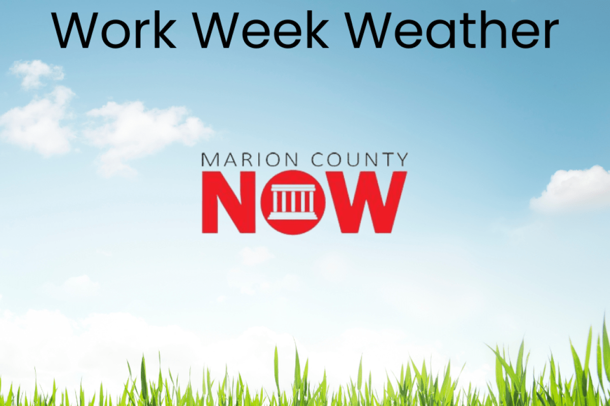 Work Week Weather forecast showers early week, sunny days ahead Marion County Now