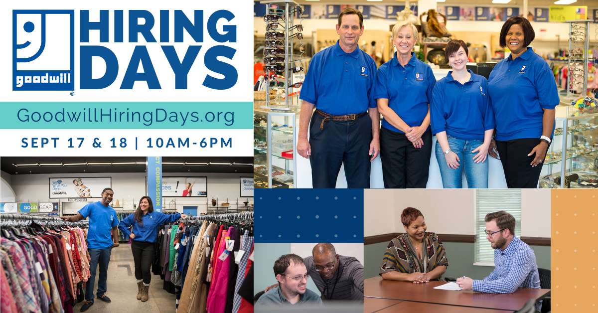 GOODWILLS THROUGHOUT STATE OFFER GOODWILL HIRING DAYS mariongoodwill