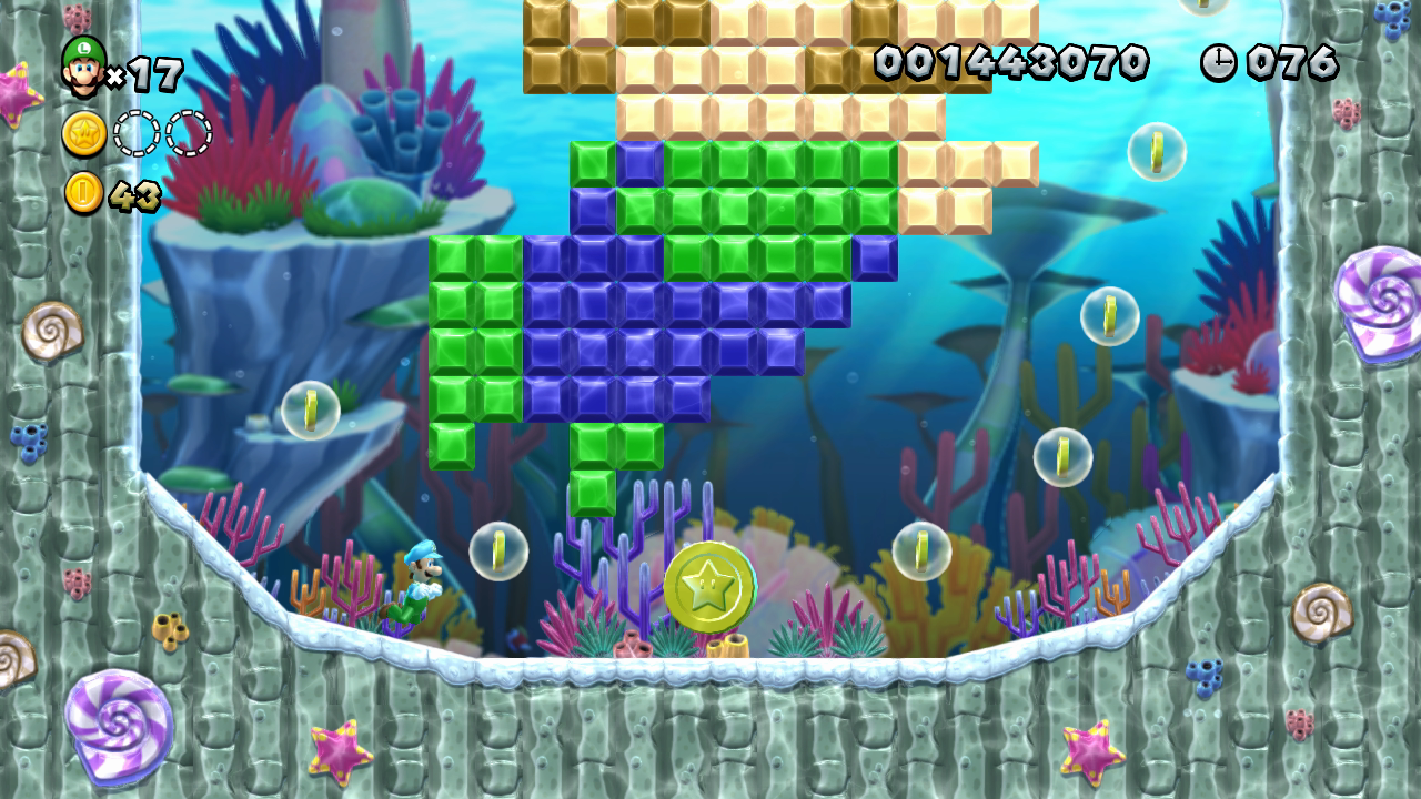 New Super Luigi U Star Coin Guide Sparkling Waters Mario Party Legacy