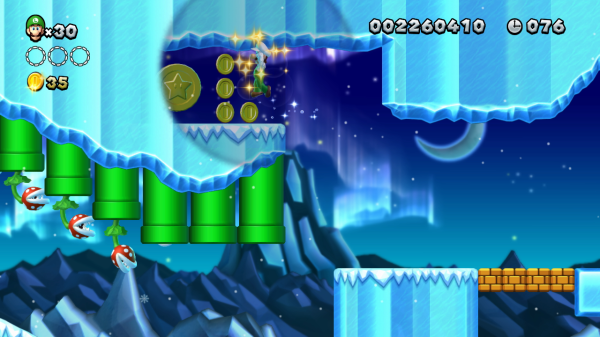 After you get through the area with all the Venus Fire Traps, jump into the wall on the left to