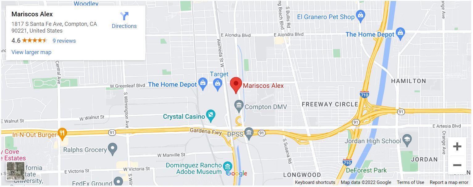 Contáctanos Mariscos Alex