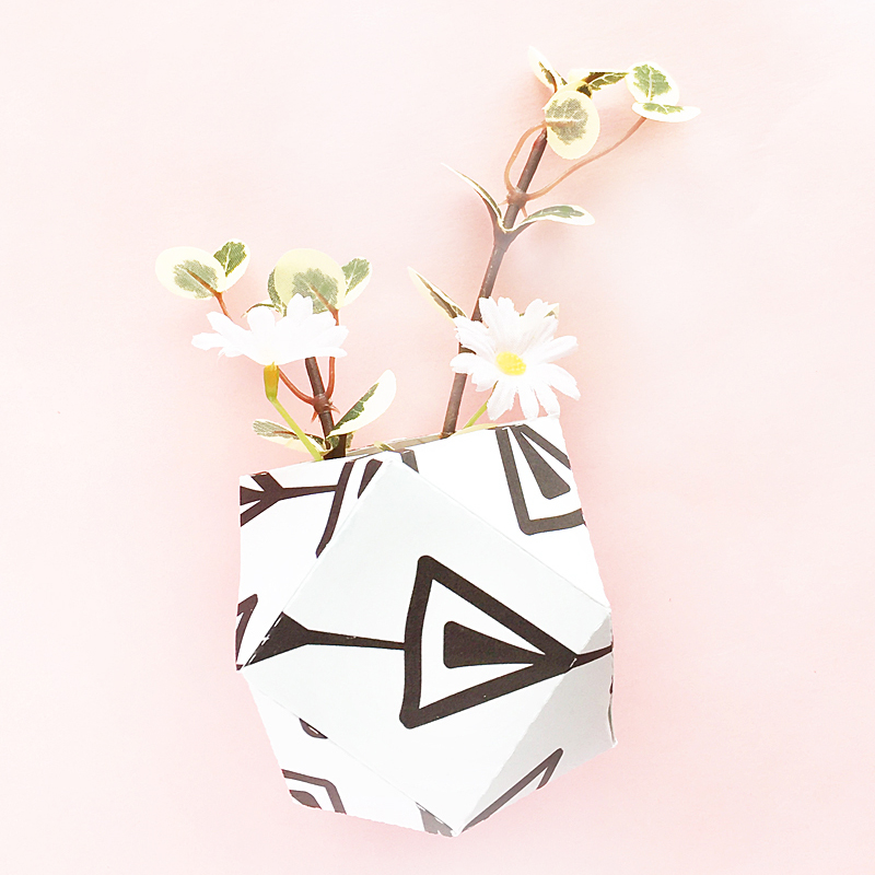 DIY Patterned Paper Planters