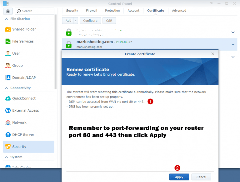 How to Renew/Update SSL Certificate on Synology NAS