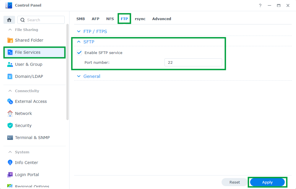 Synology How to Set Up FTP on DSM 7 Marius Hosting