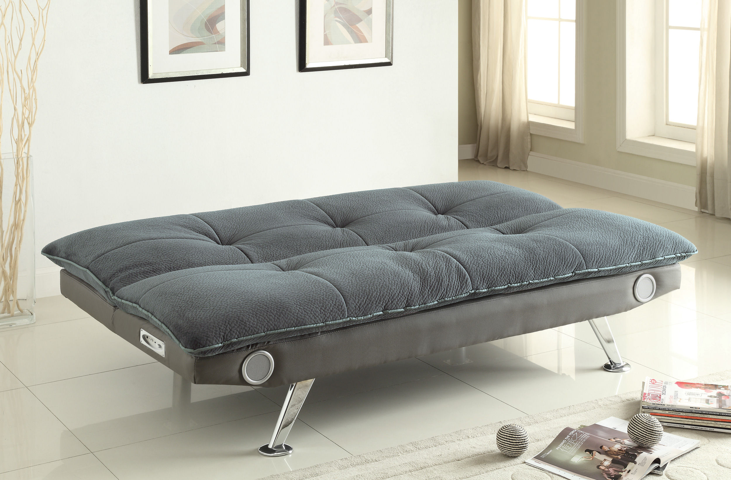 Braxton Grey Sofa Bed With Bluetooth connectivity FREE