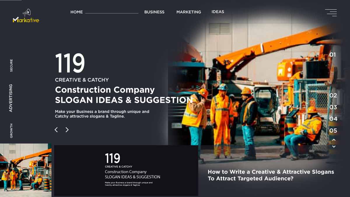 119 Powerful Construction Company Slogans & Taglines ideas Markative