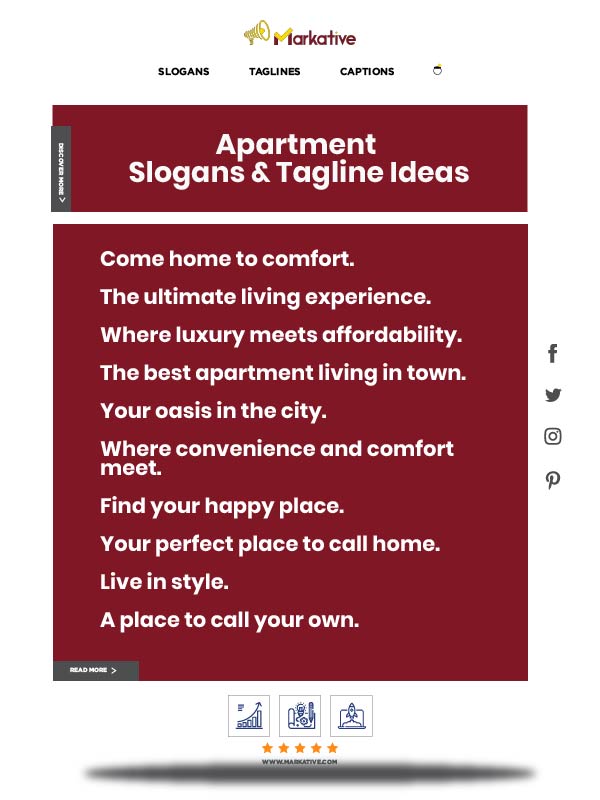 159+ Best Apartment Slogans ideas for Marketing Markative