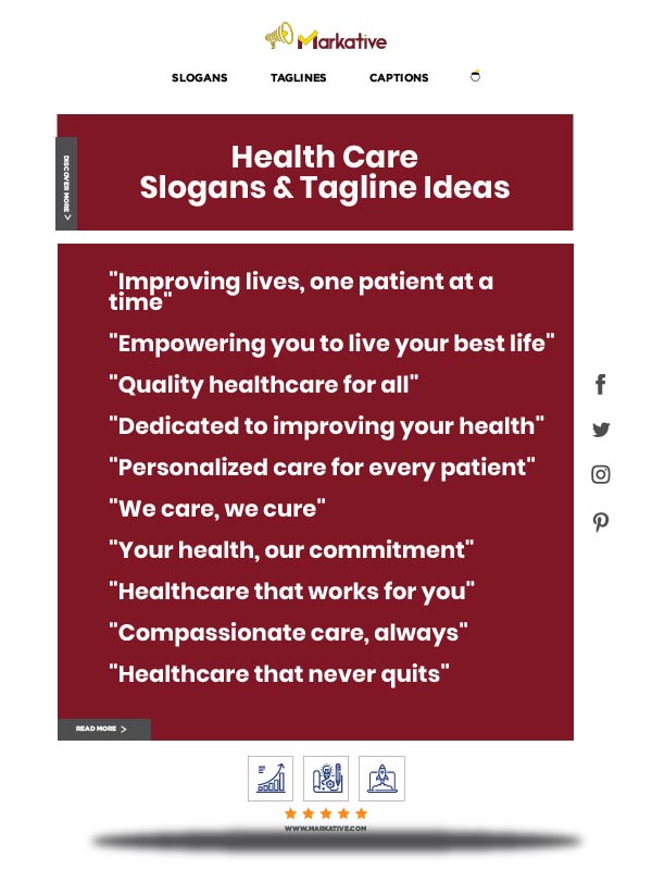 207+ Creative Health Care Slogans to grab more attention Markative