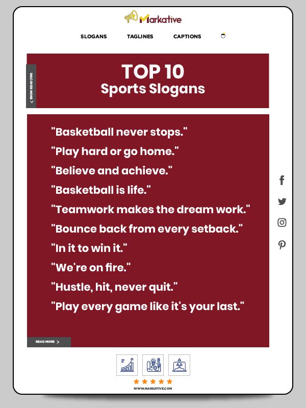 141+ Powerful Sports Slogans & Taglines ideas for your Sport gala