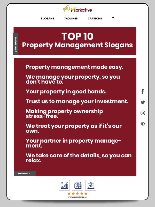155+ Attractive Property Management slogans for Property Dealers