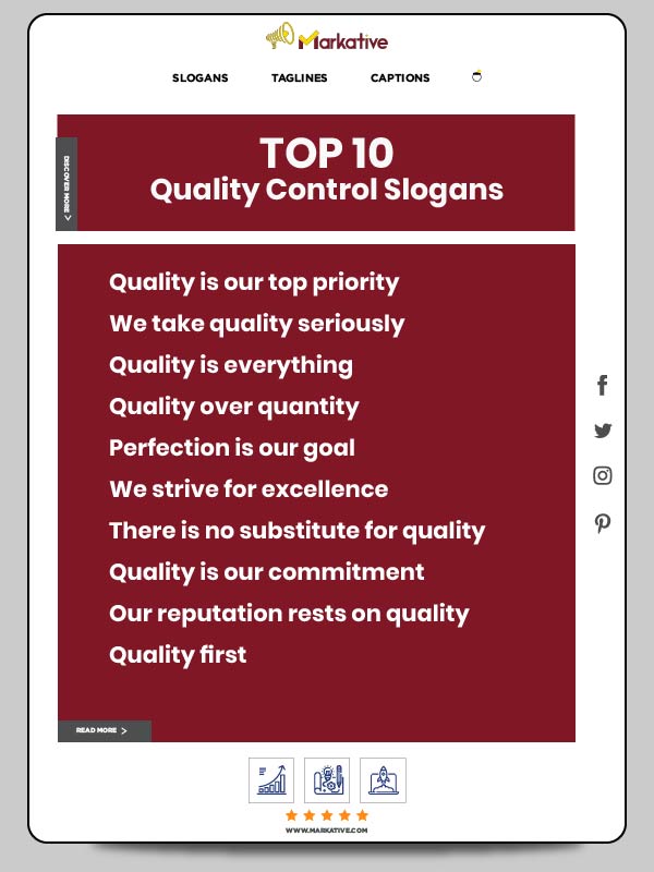 150+ Unique Quality Control Slogans that assure quality to customer