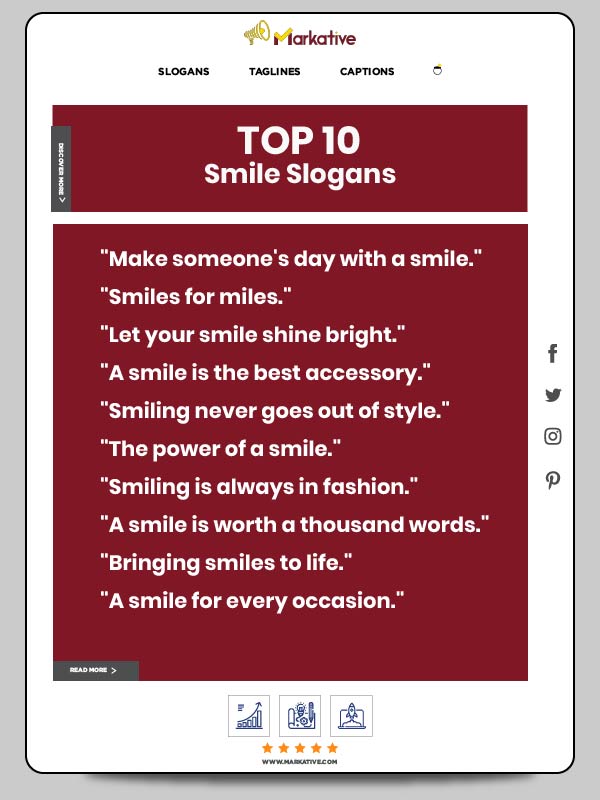 131+ Best Smile Slogans & Tagline ideas Markative