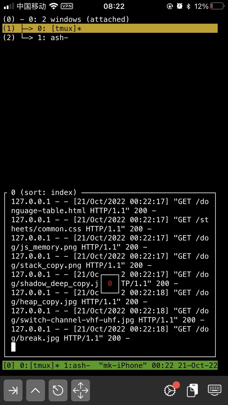 Install Tmux on iSH and how to use tmux Markbuild's Personal Space