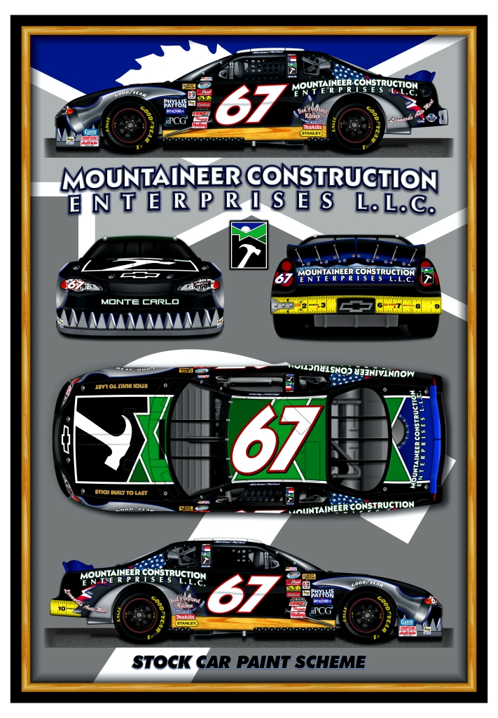 Mountaineer Construction Stock Car Mark Burton Design
