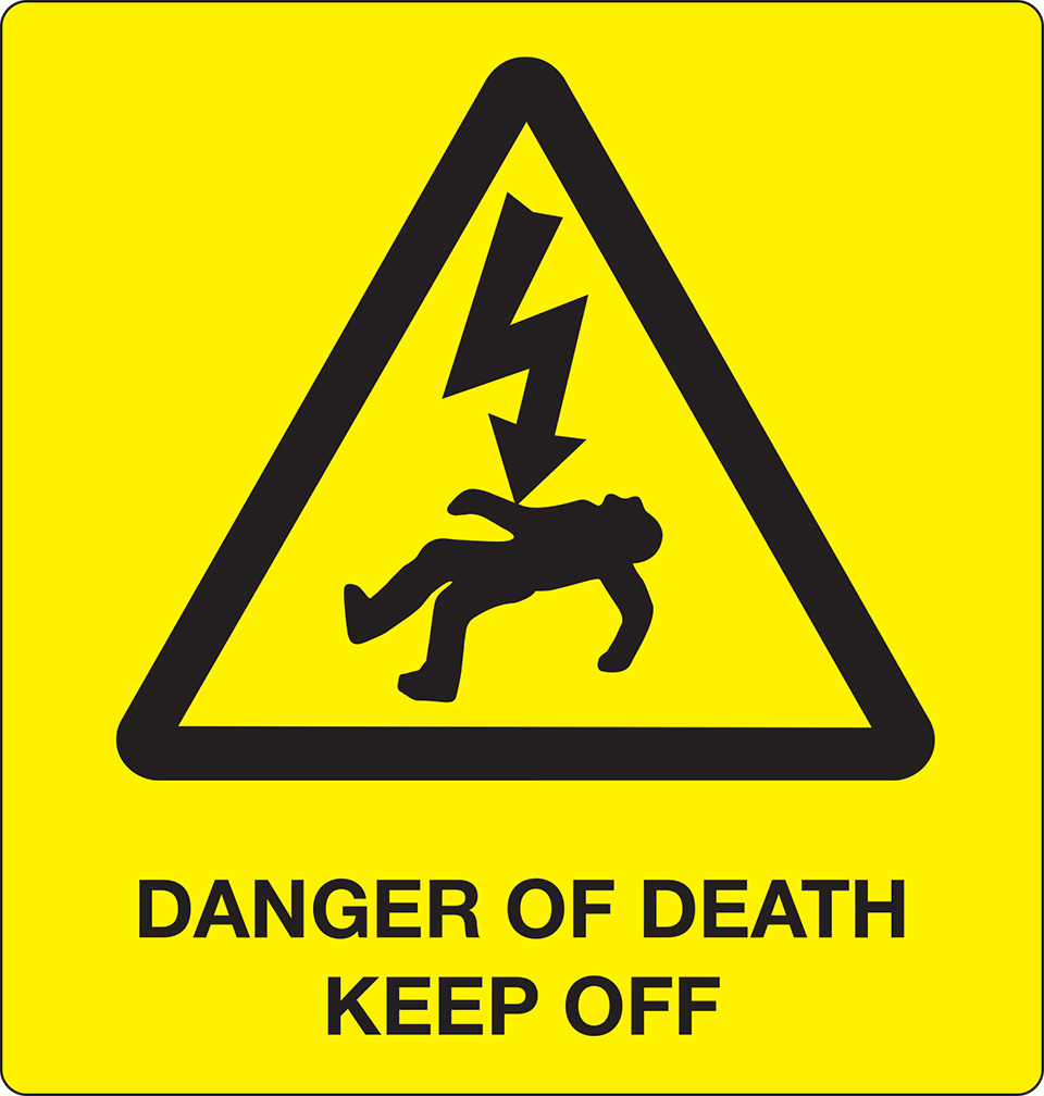 Danger of Death Plate Marker Plates