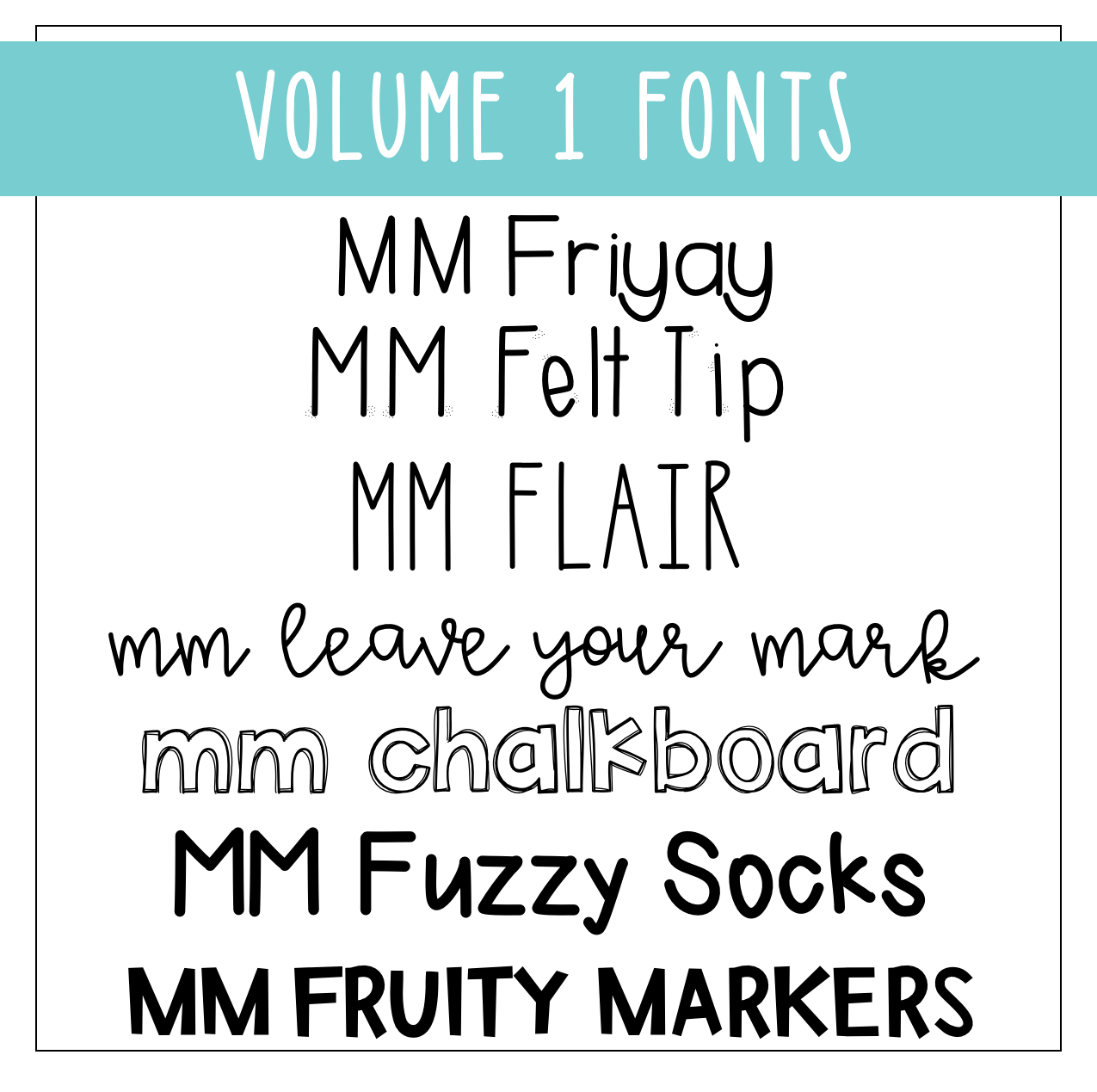 MM Fonts: Volume 1 - Markers & Minions