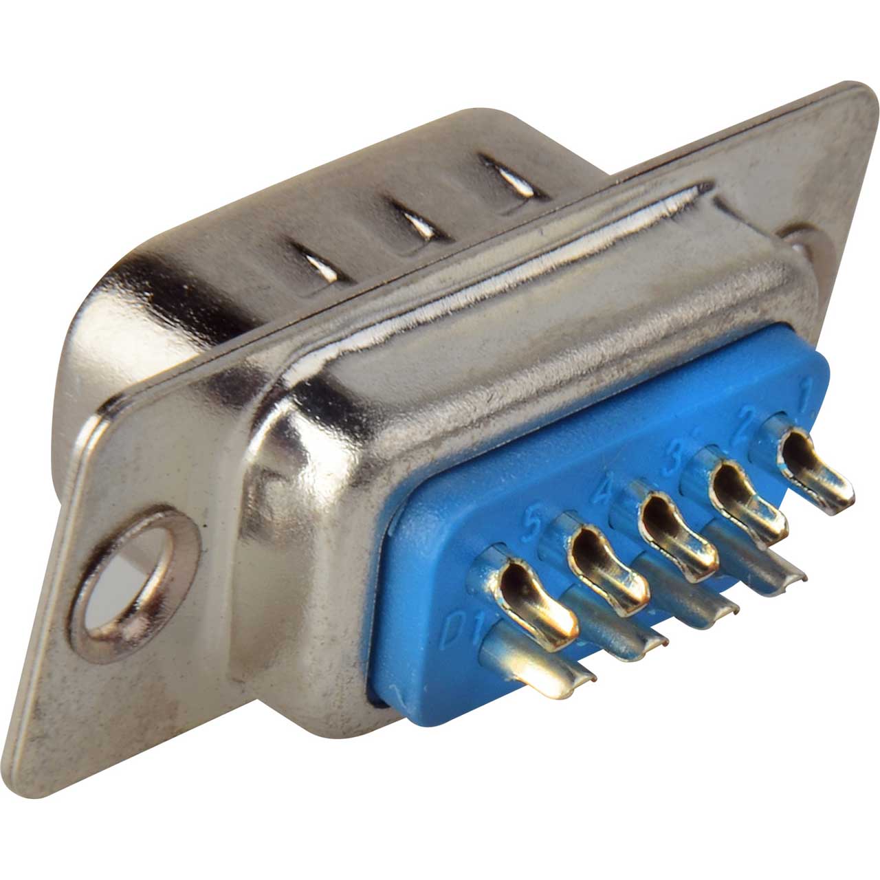 9 Pin DSub Connector Insert with Rear Solder Points Male