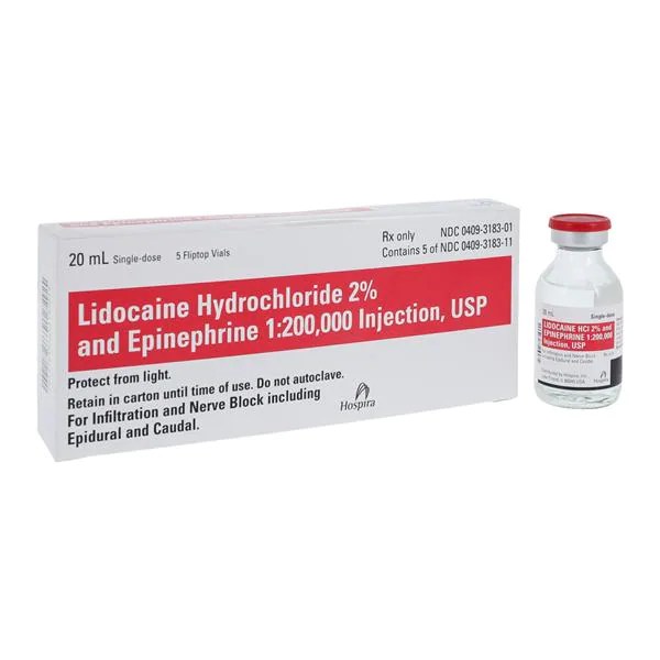 Lidocaine Hydrochloride 2 and Epinephrine 1200,000 for Injection 20mL