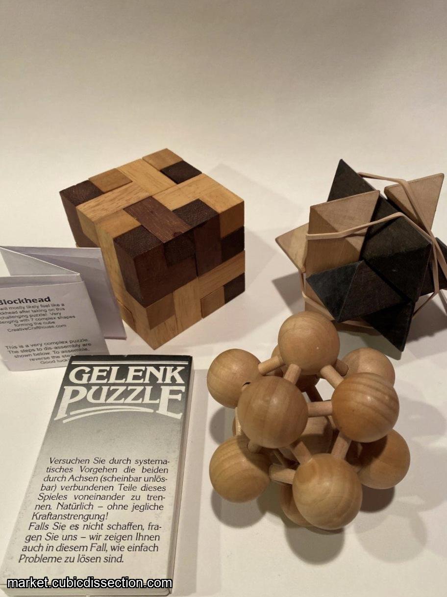 Lot of 6 Puzzles inlcuding Blockhead