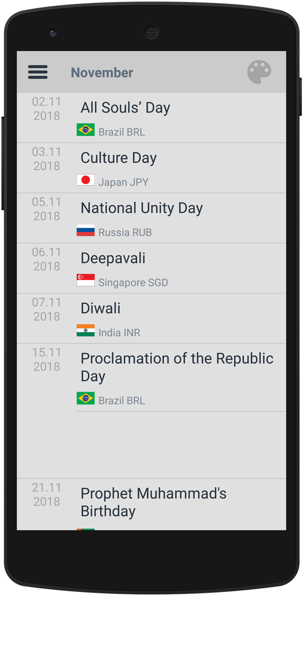 Market24hClock+ app for Android devices