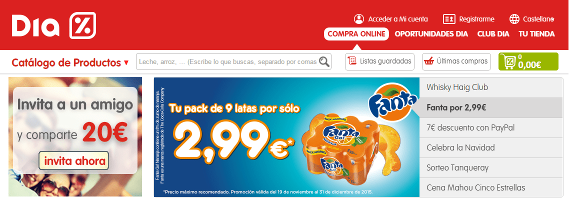 Supermercados DIA online opiniones y valoración