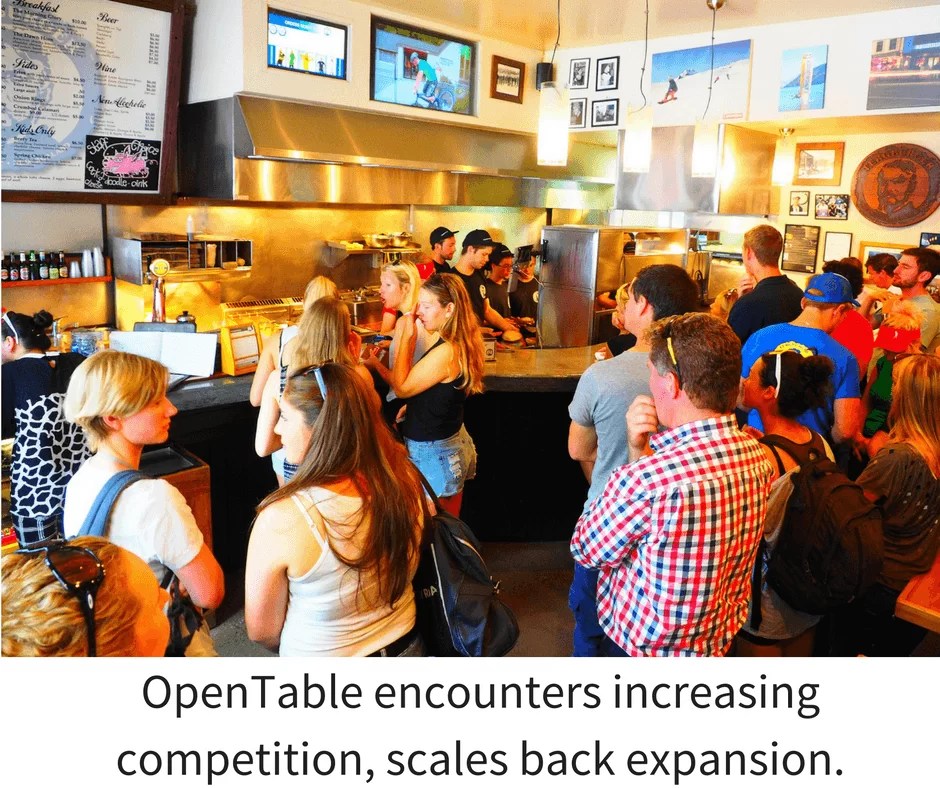 OpenTable Alternatives force Priceline to scale back expansion