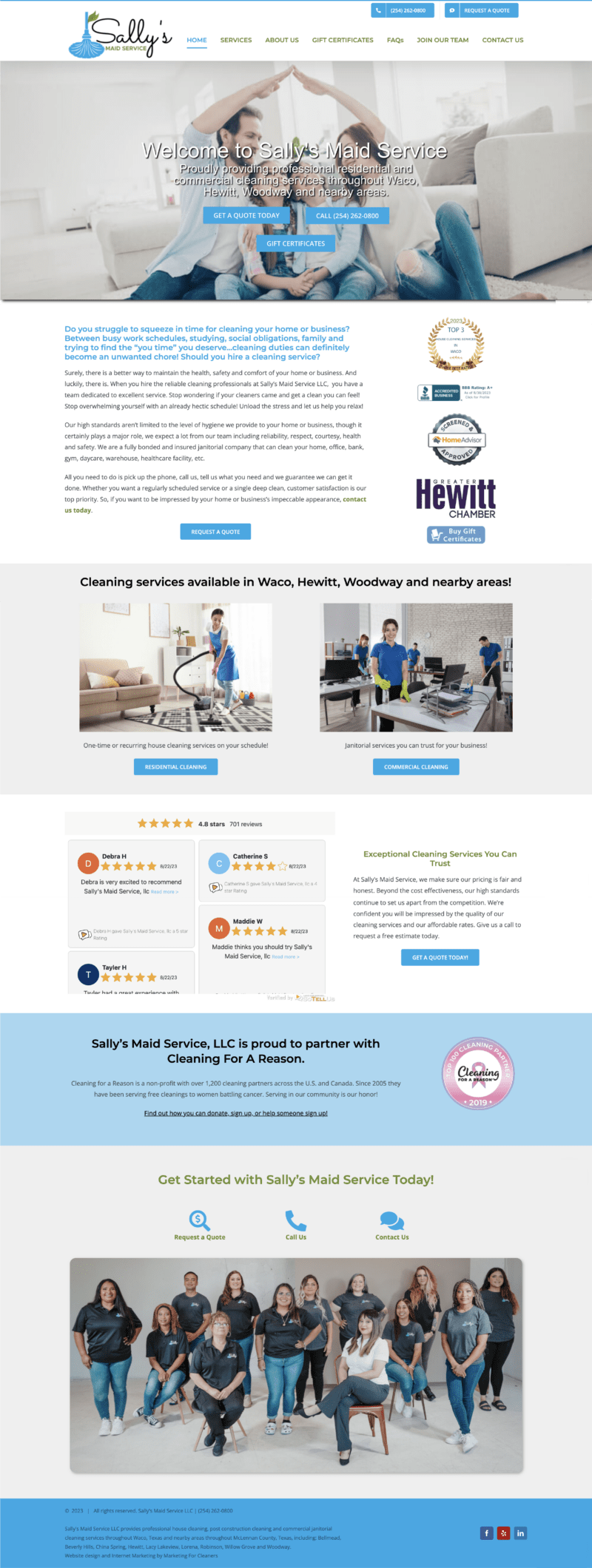 Sally's Maid Service Waco, Texas Marketing For Cleaners Paul Dumas