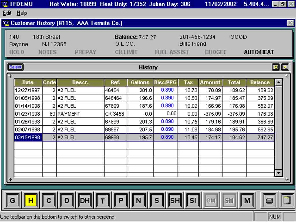 Market Line Computers Fuel Oil Delivery Software