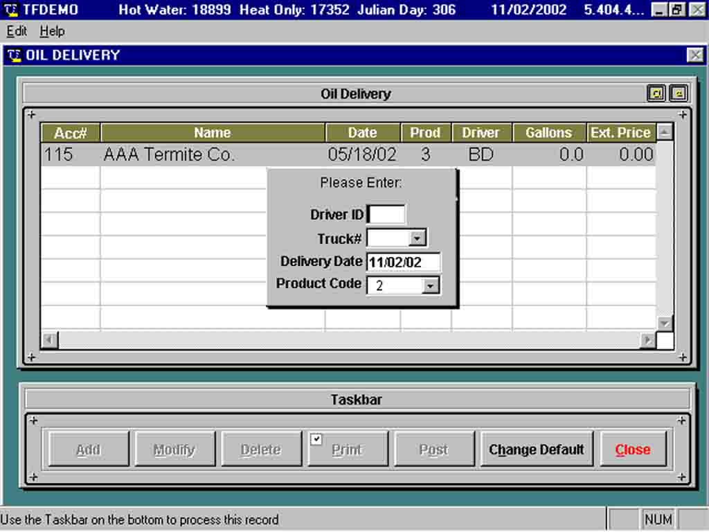 Market Line Computers Fuel Oil Delivery Software