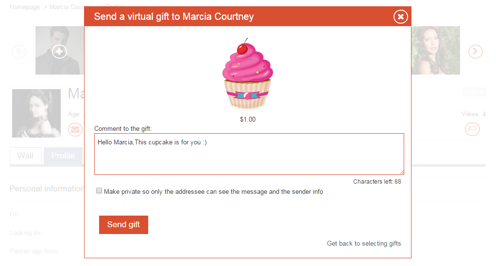 Virtual gifts Exchange gifts for free addon Marketplace — PG