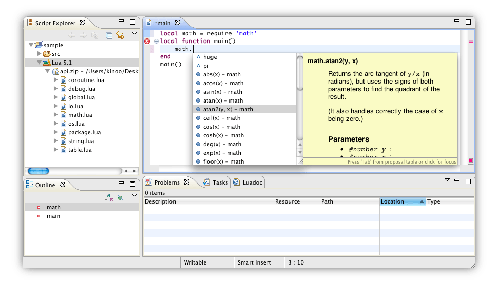 Lua Development Tools Eclipse Plugins, Bundles and Products Eclipse