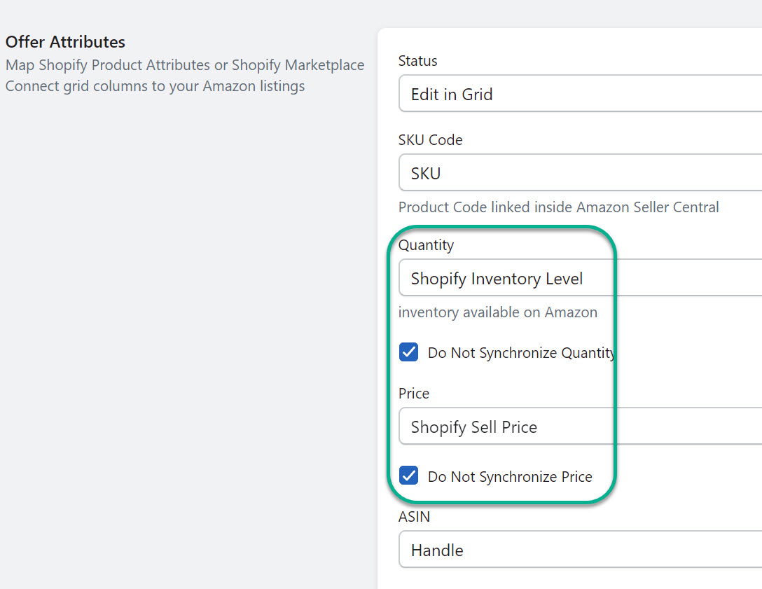 How To Disable Pricing or Inventory Sync Shopify Marketplace Connect