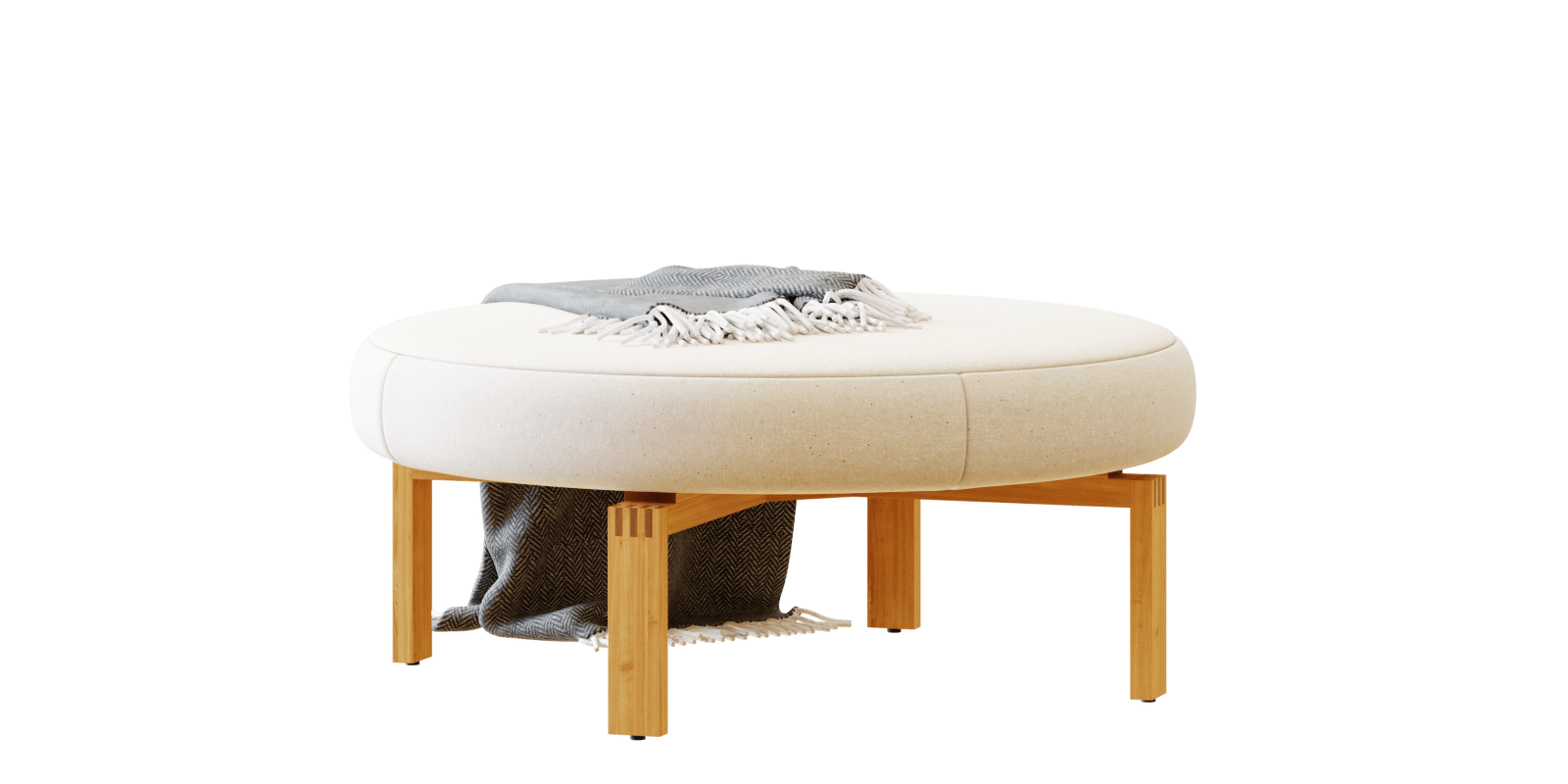 stool inspired by Humbolt stool large with throw Blender Market