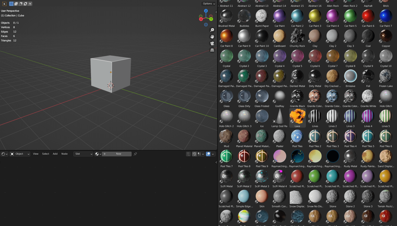 Alt Tab’s 128 Materials Asset Pack Blender Market
